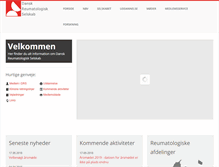 Tablet Screenshot of danskreumatologiskselskab.dk